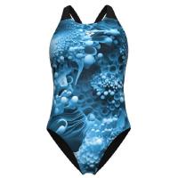 Купальник жіночий BLUE FLOWERS SWIMSUIT V BACK