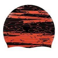 Шапочка для плавання Speedo Slogan Prt Cap Au Black/Orange (8-08385F946)