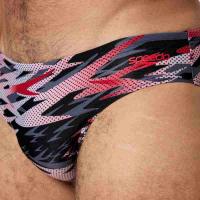 Плавки чоловічі HYPERBOOM PRINT BRIEF 2.5" BLK/RED