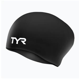 Шапочка для плавання TYR Long Hair Wrinkle Free Silicone Cap, Black (LCSL-001)