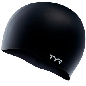 Шапочка для плавання TYR Long Hair Wrinkle Free Silicone Cap, Black (LCSL-001)